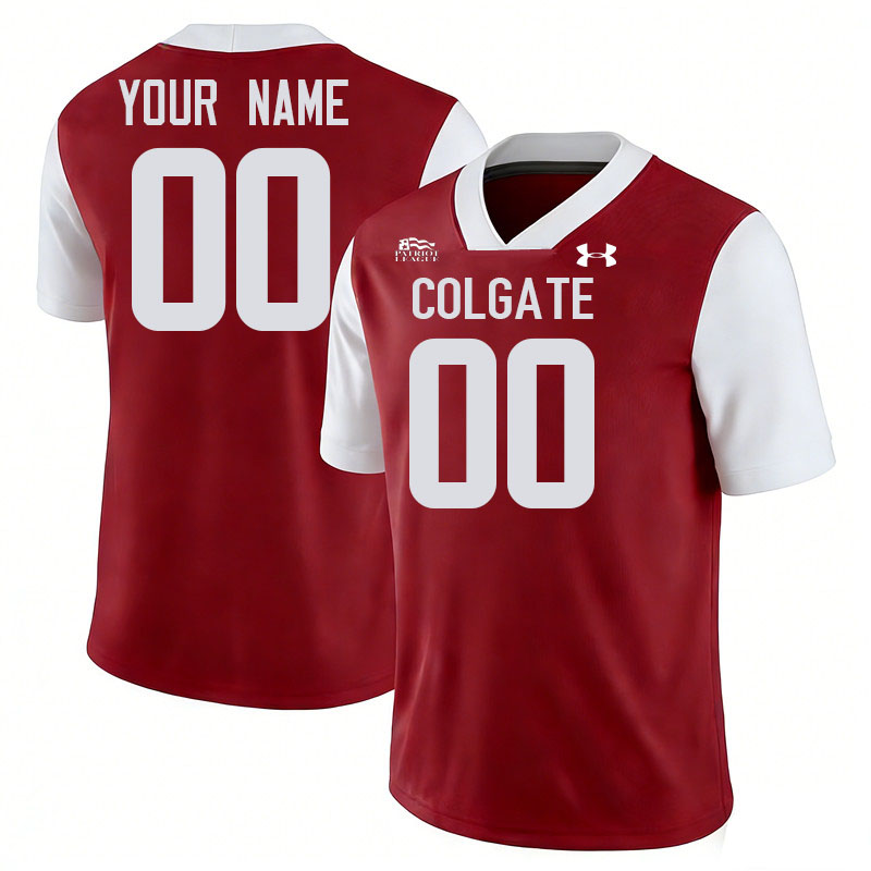 Custom Colgate Raiders Name And Number Football Jerseys-Red